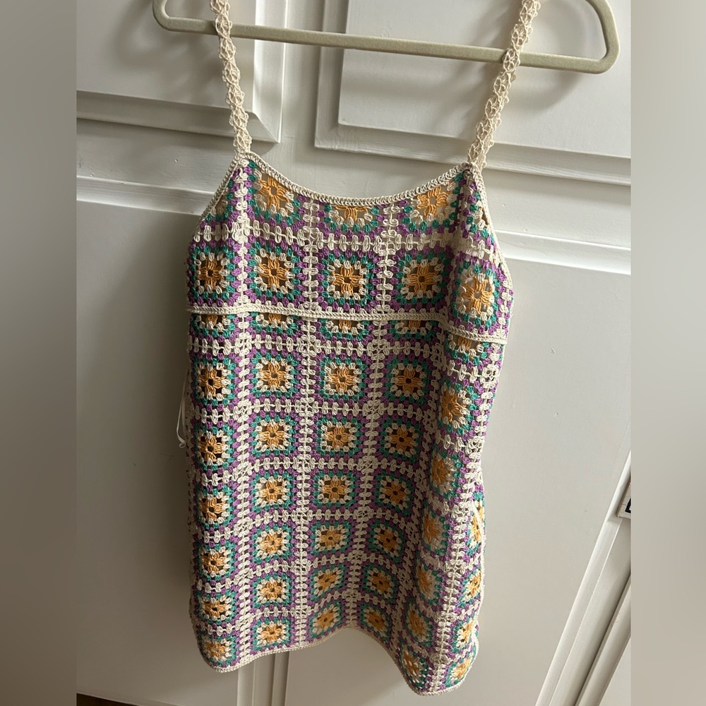 Zara Crochet Mini Dress size Large - WITH TAGS